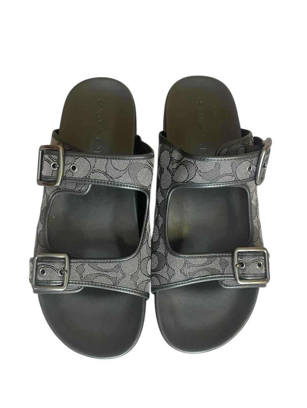 Coach Buckle Strap Sandals in Signature Jacquard 13D - Picture 2 of 9